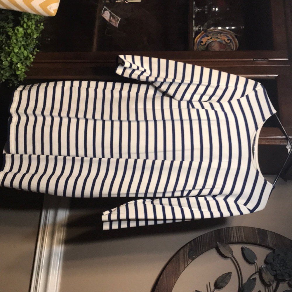 Off white & blue dress